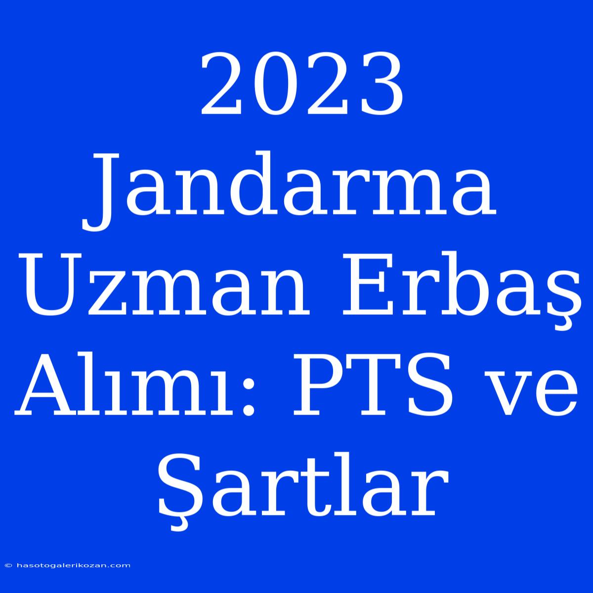 2023 Jandarma Uzman Erbaş Alımı: PTS Ve Şartlar