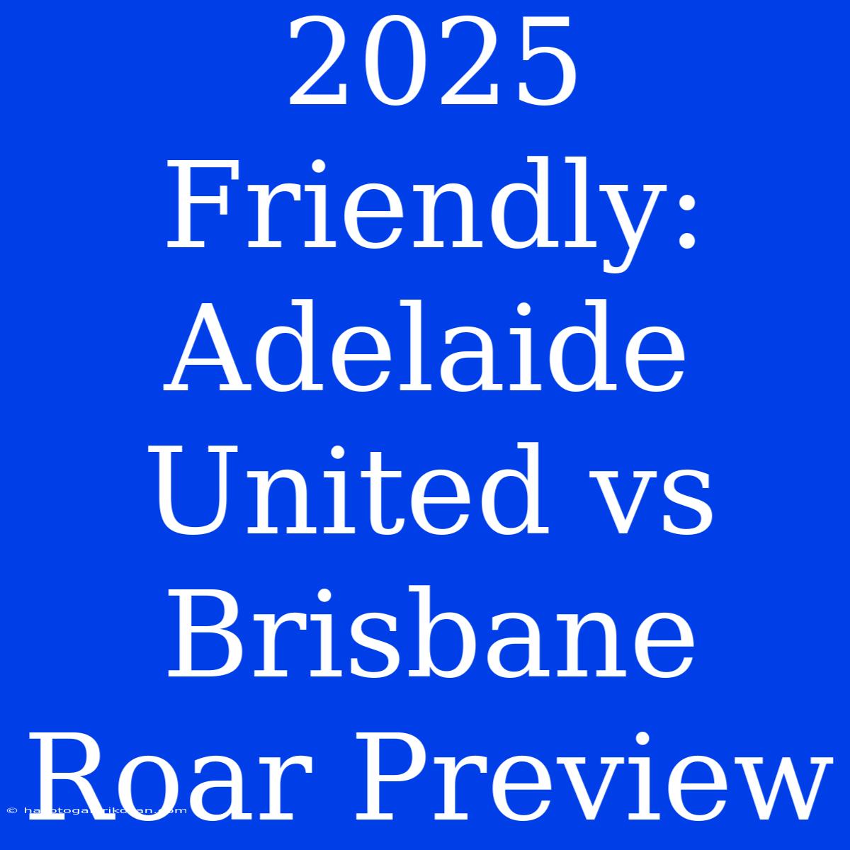 2025 Friendly: Adelaide United Vs Brisbane Roar Preview