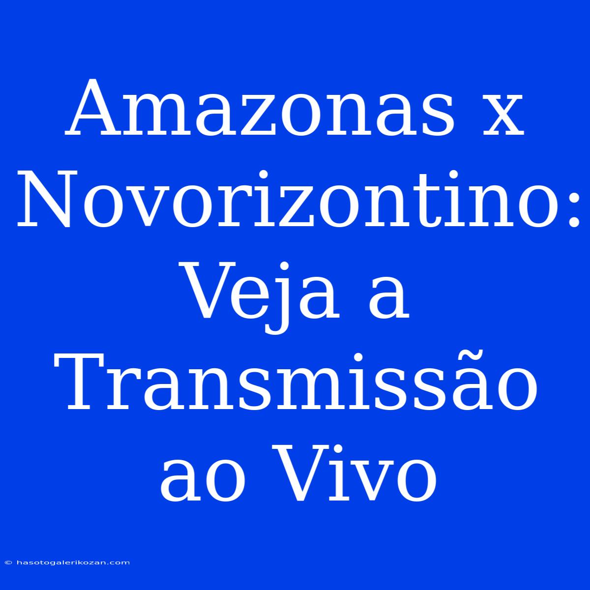 Amazonas X Novorizontino: Veja A Transmissão Ao Vivo