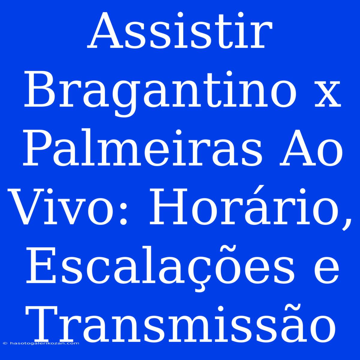 Assistir Bragantino X Palmeiras Ao Vivo: Horário, Escalações E Transmissão