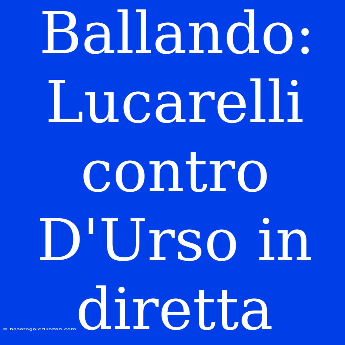 Ballando: Lucarelli Contro D'Urso In Diretta