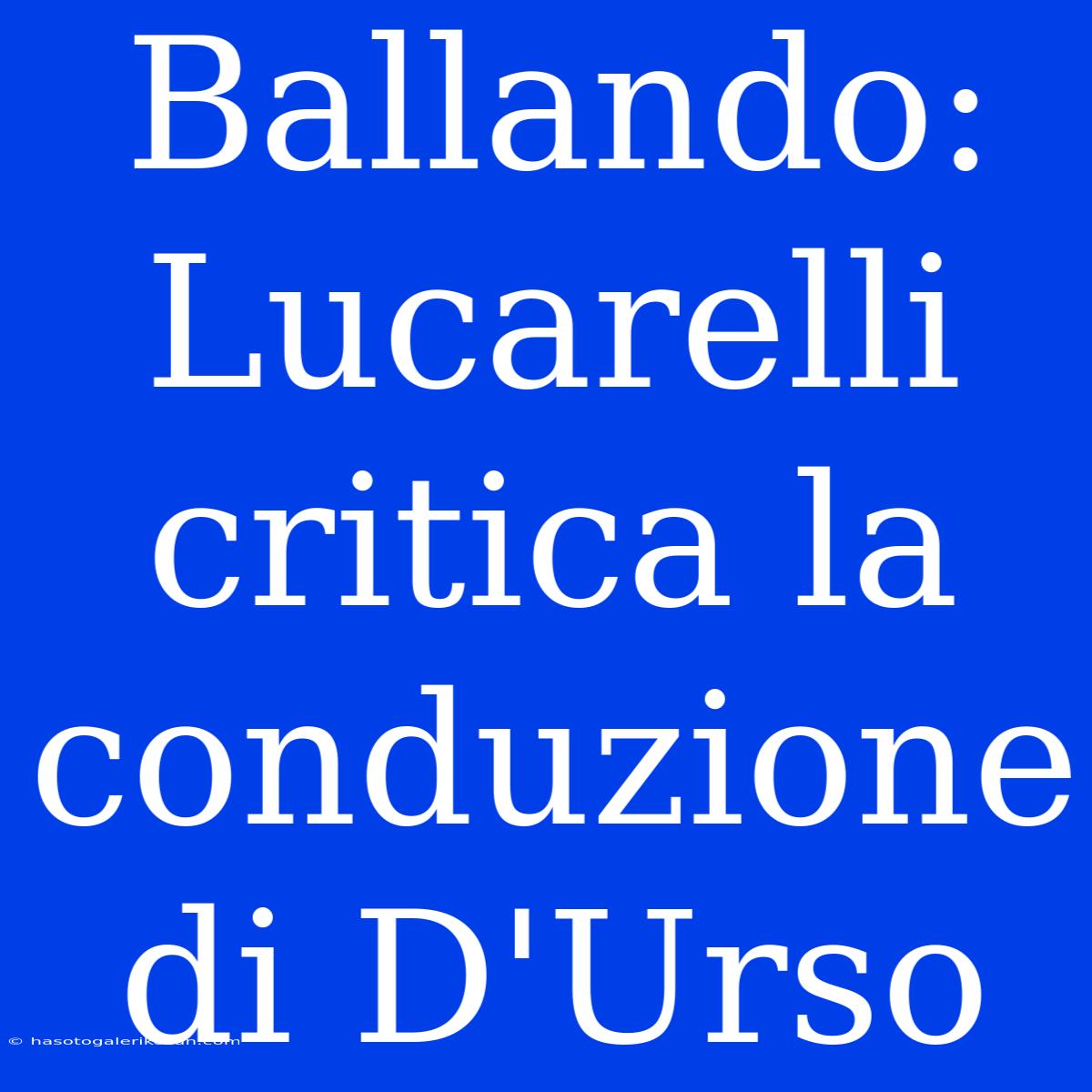 Ballando: Lucarelli Critica La Conduzione Di D'Urso