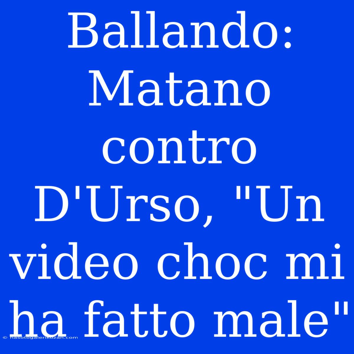 Ballando: Matano Contro D'Urso, 