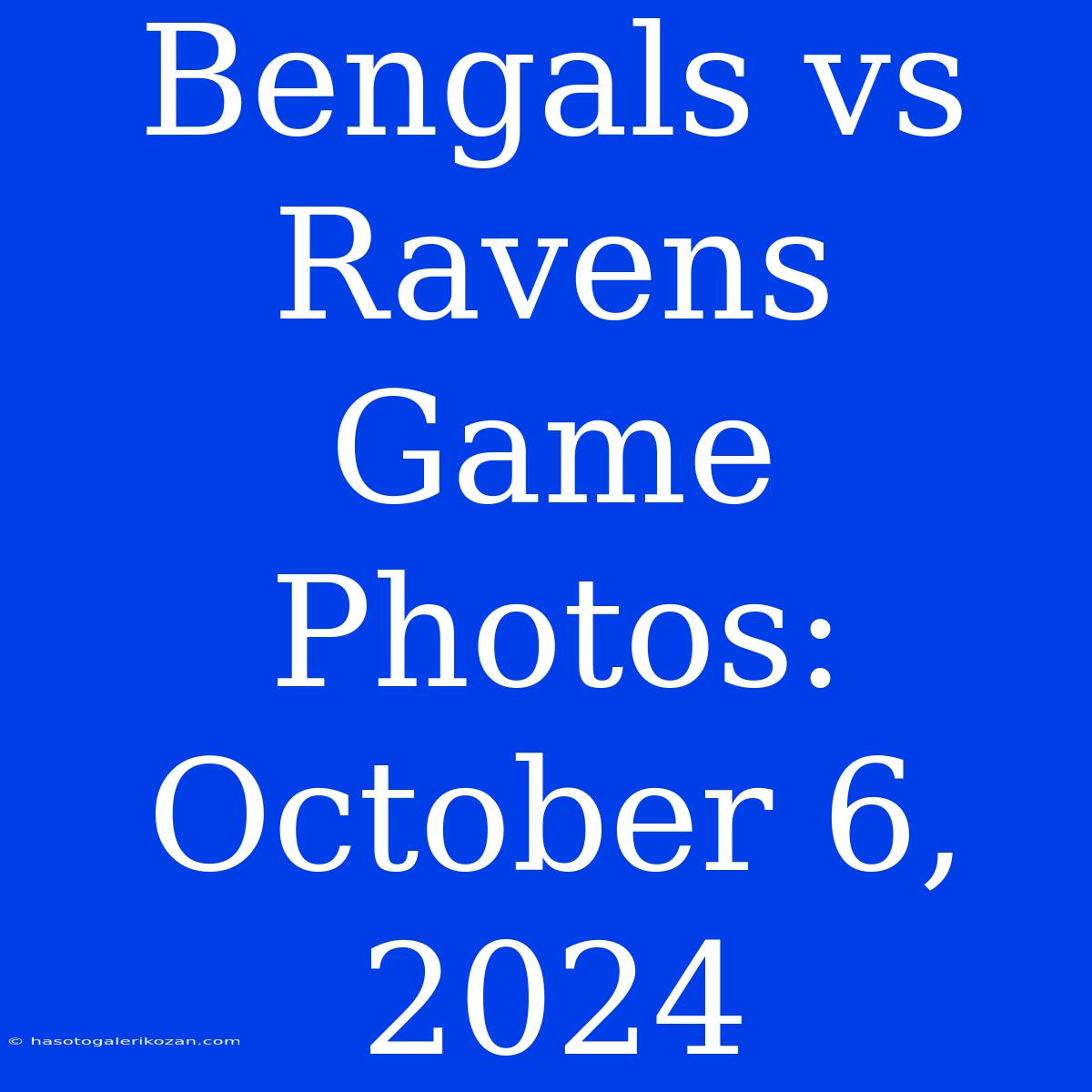 Bengals Vs Ravens Game Photos: October 6, 2024