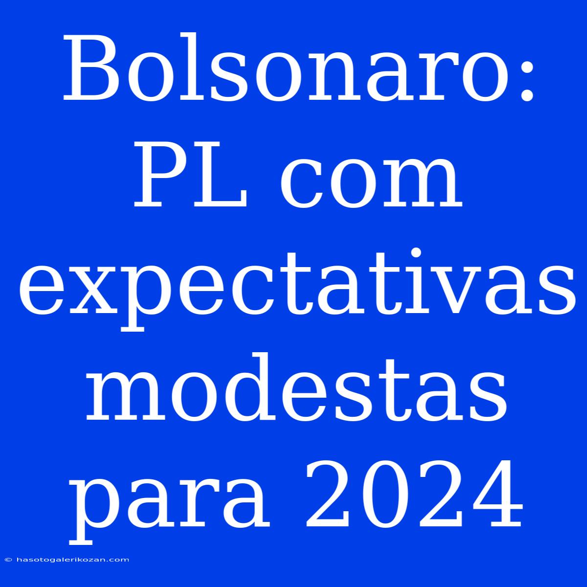 Bolsonaro: PL Com Expectativas Modestas Para 2024 