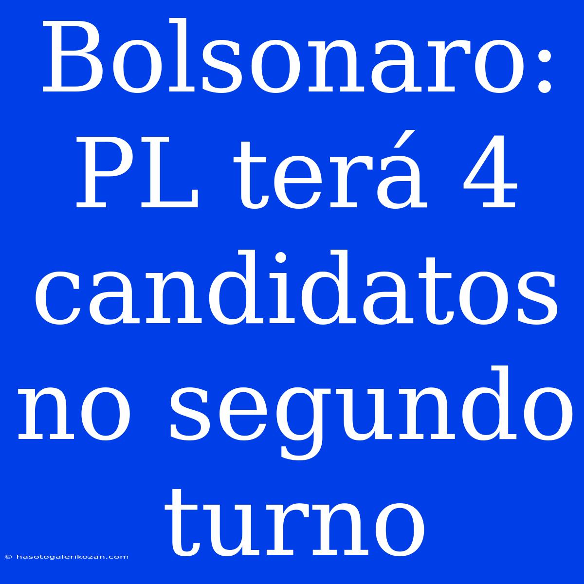 Bolsonaro: PL Terá 4 Candidatos No Segundo Turno