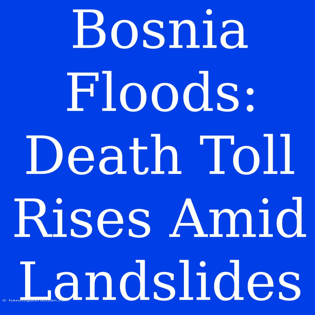 Bosnia Floods: Death Toll Rises Amid Landslides