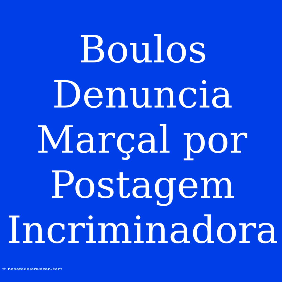 Boulos Denuncia Marçal Por Postagem Incriminadora