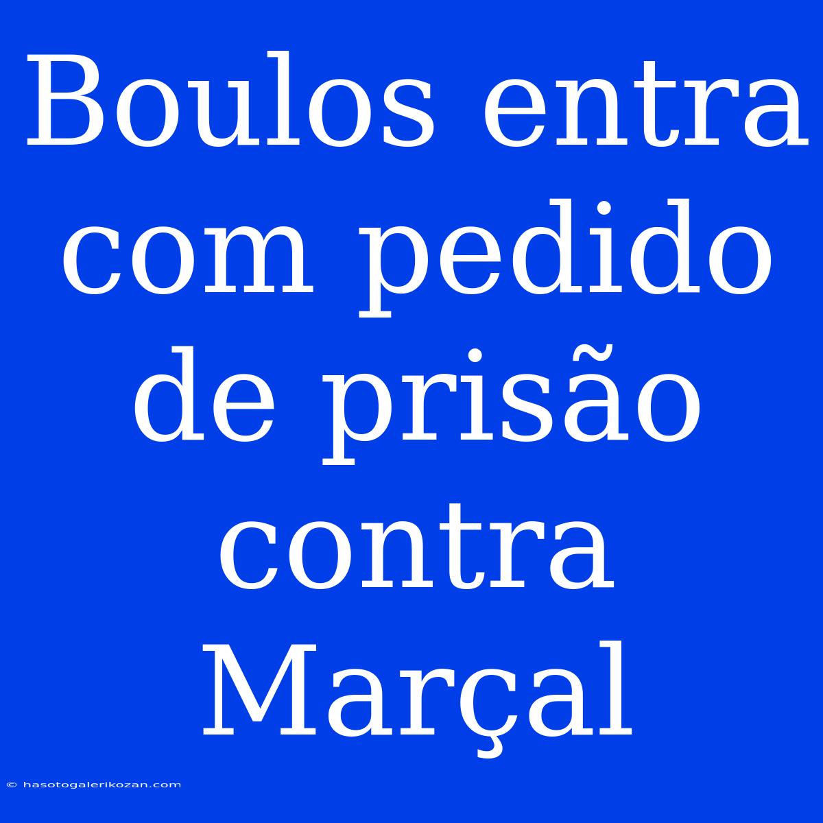 Boulos Entra Com Pedido De Prisão Contra Marçal 