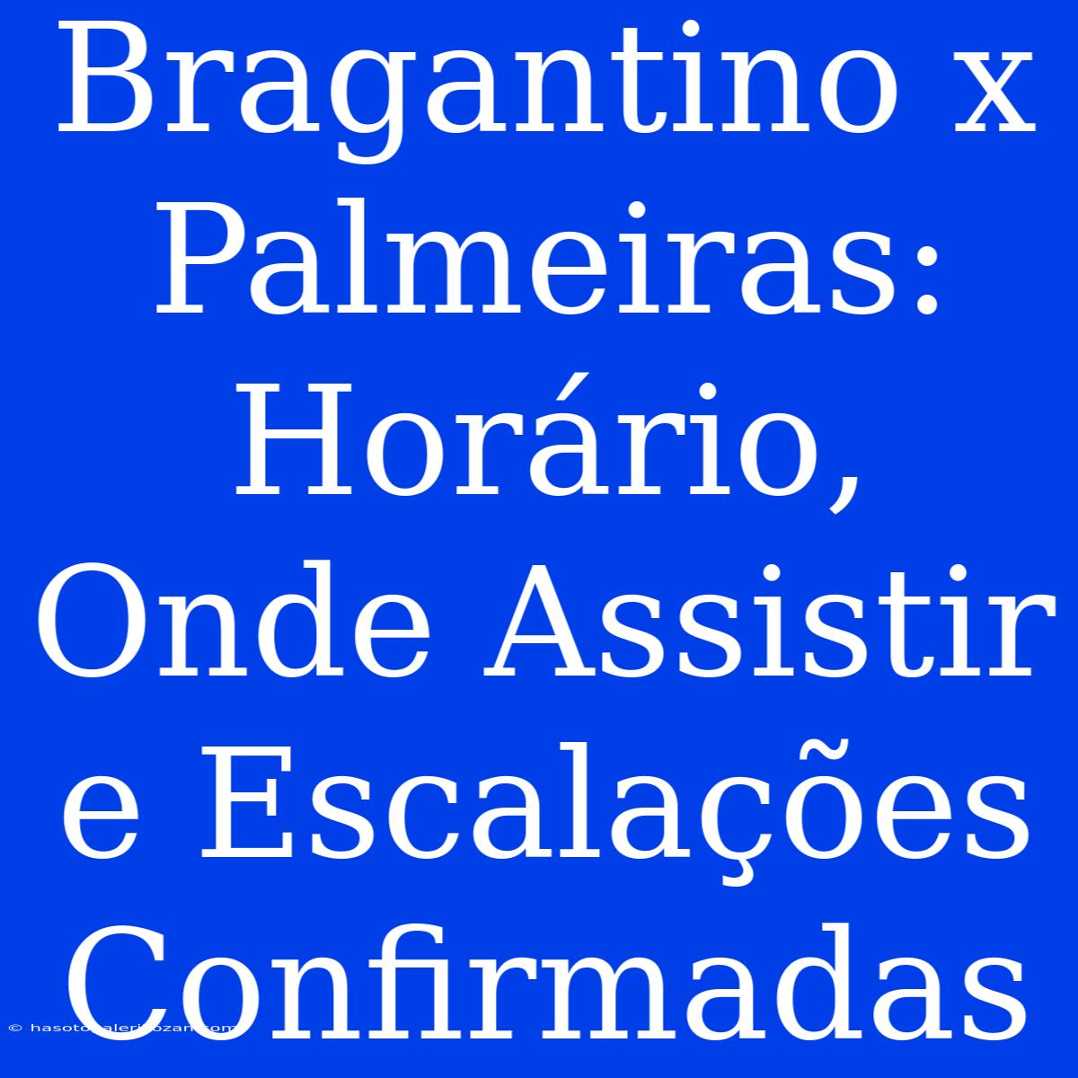 Bragantino X Palmeiras: Horário, Onde Assistir E Escalações Confirmadas