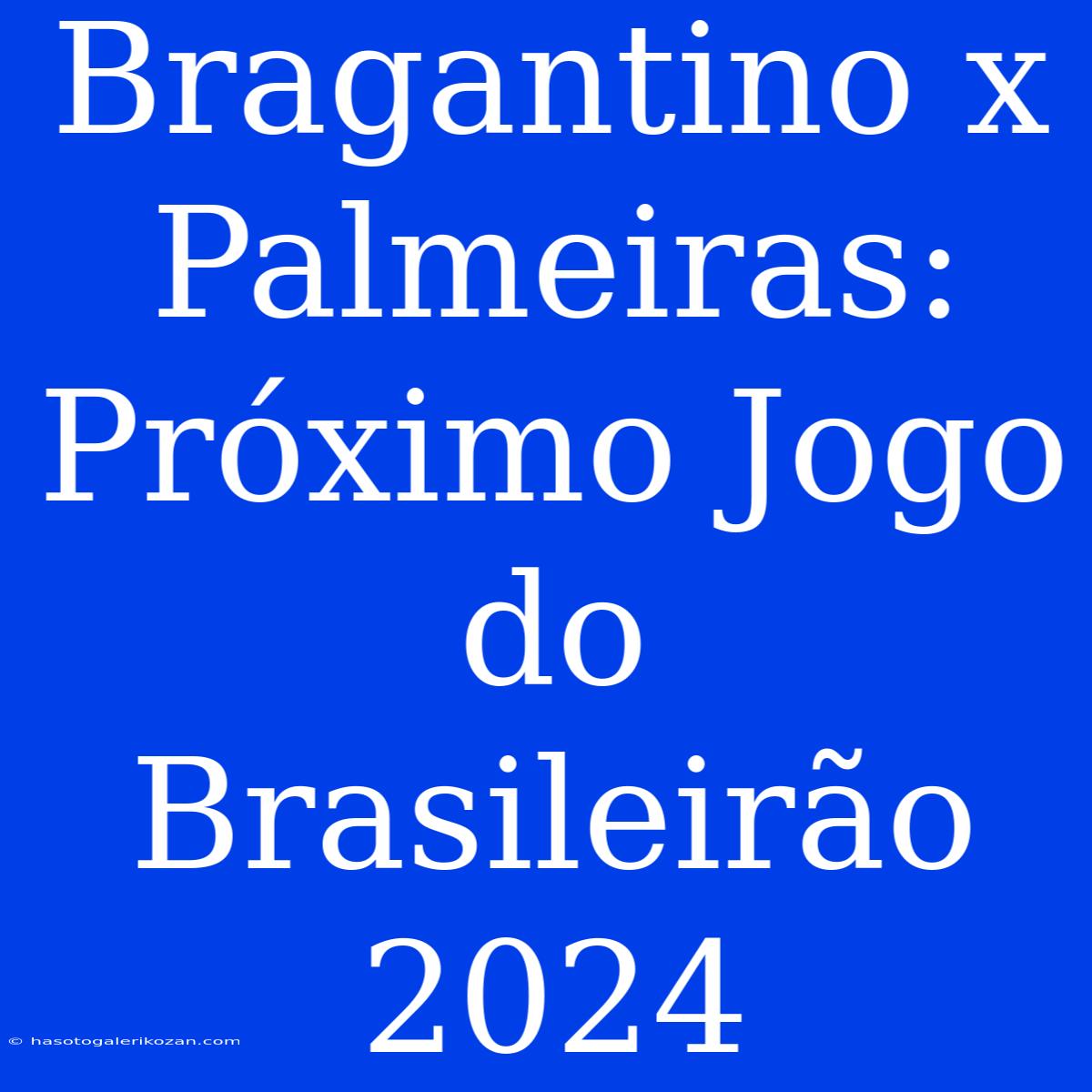 Bragantino X Palmeiras:  Próximo Jogo Do Brasileirão 2024