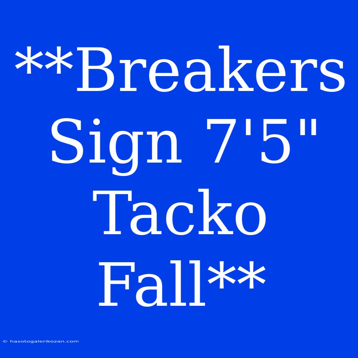 **Breakers Sign 7'5