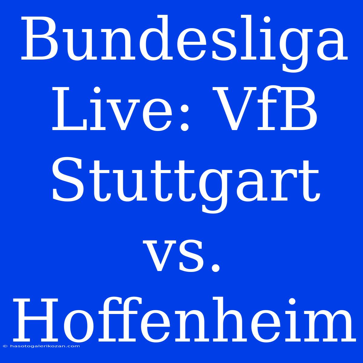 Bundesliga Live: VfB Stuttgart Vs. Hoffenheim 