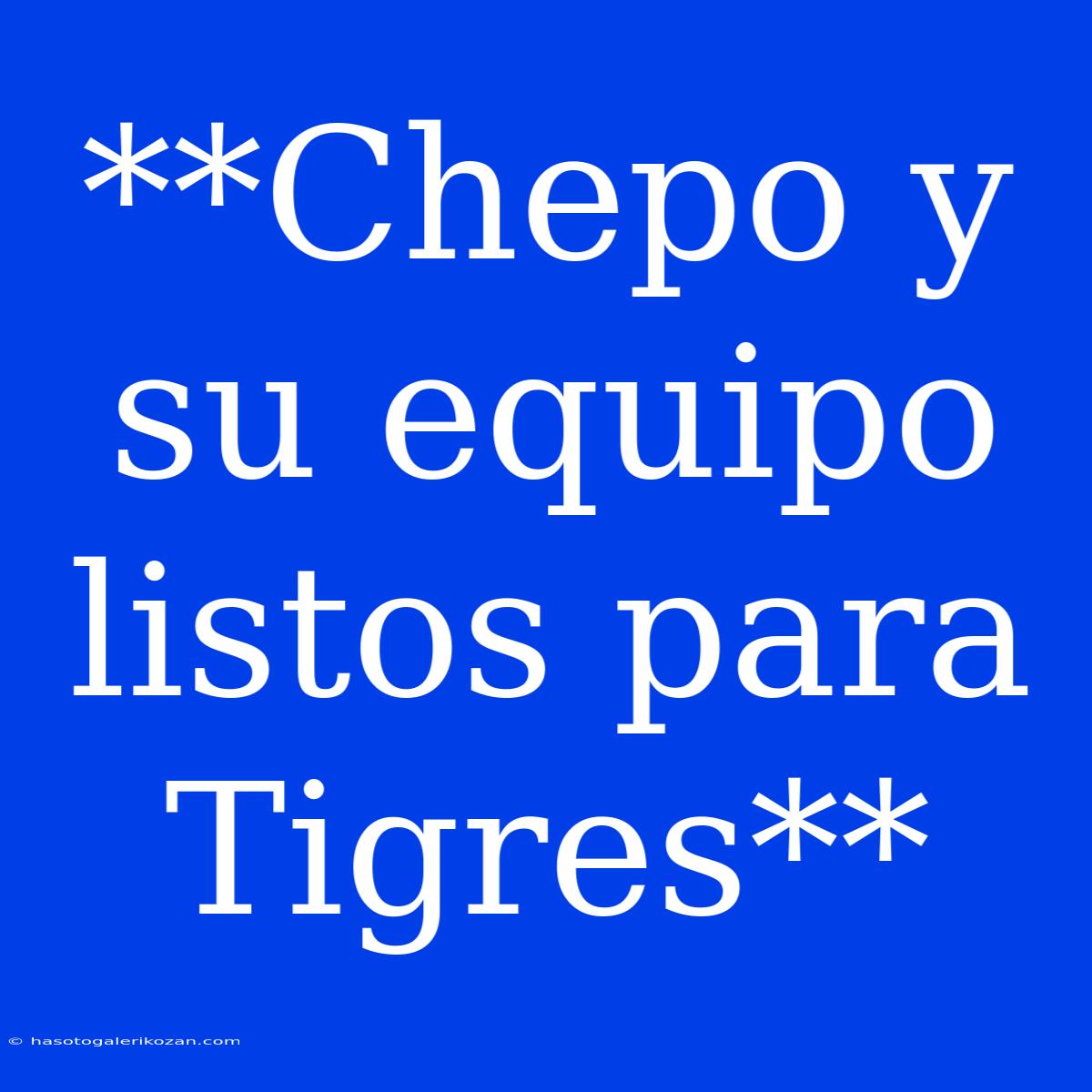 **Chepo Y Su Equipo Listos Para Tigres**