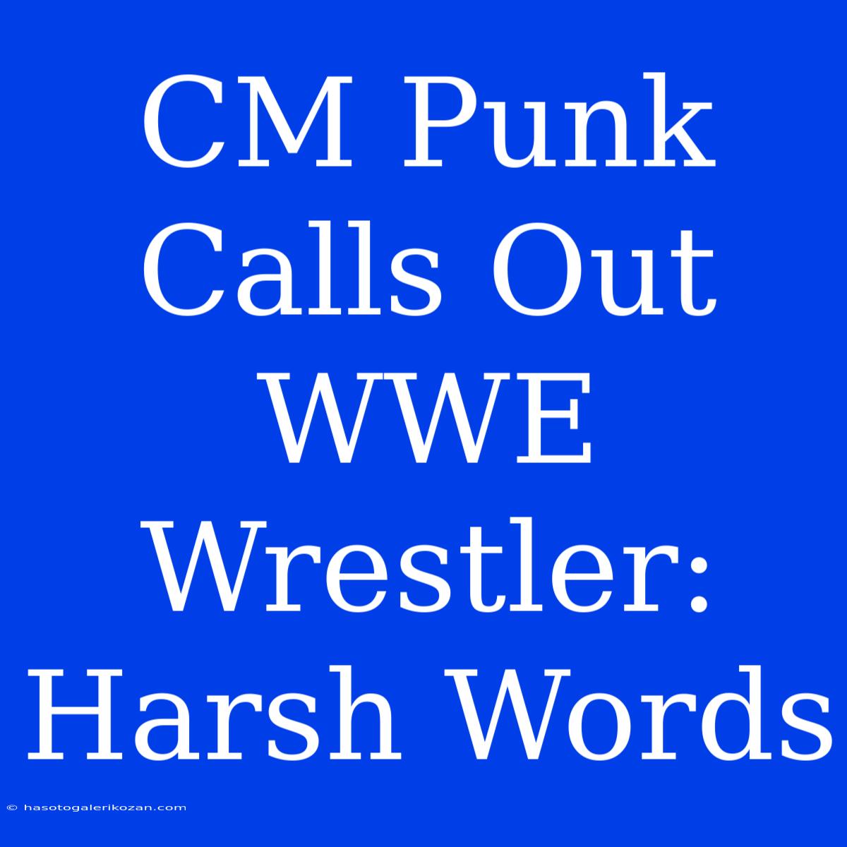 CM Punk Calls Out WWE Wrestler: Harsh Words