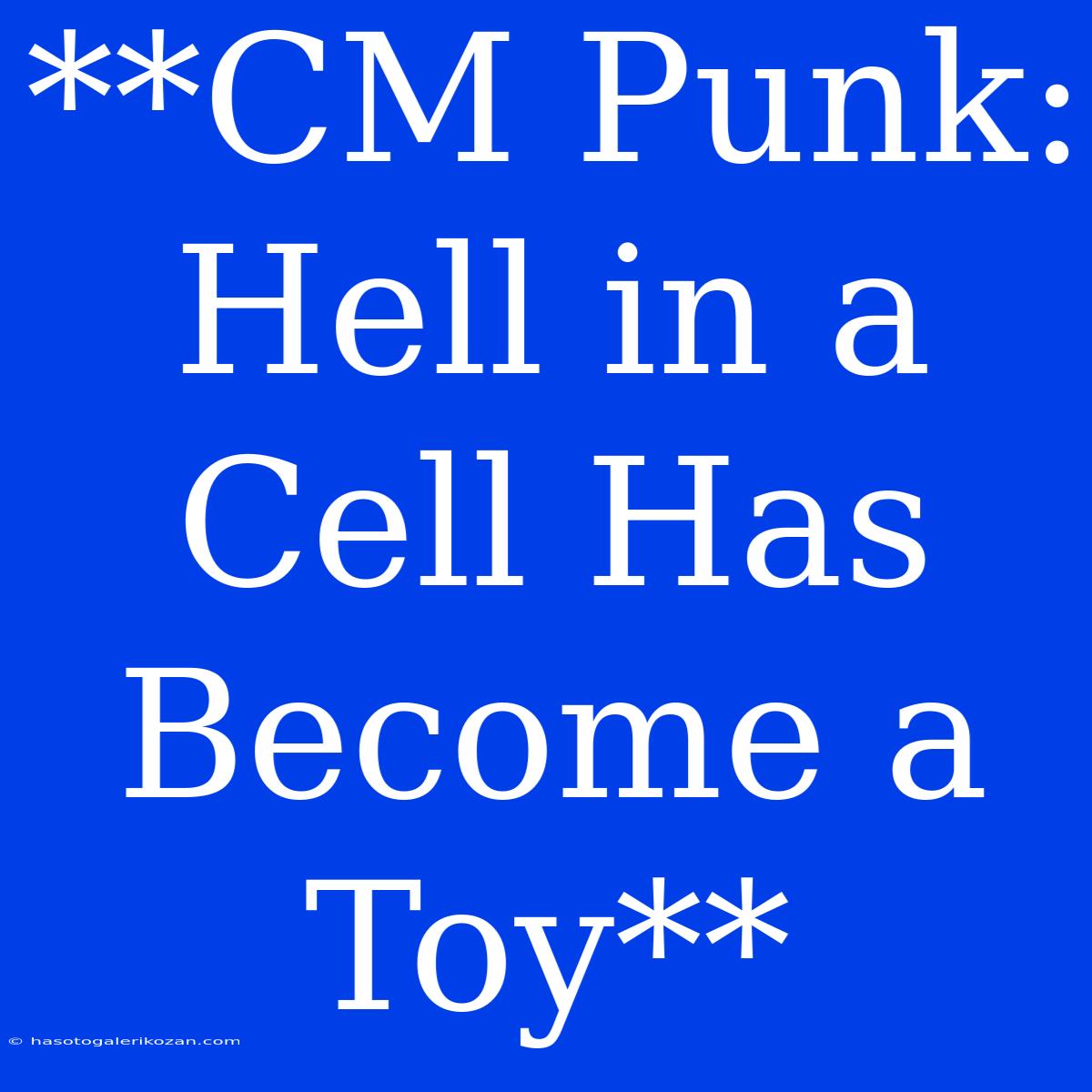 **CM Punk: Hell In A Cell Has Become A Toy**