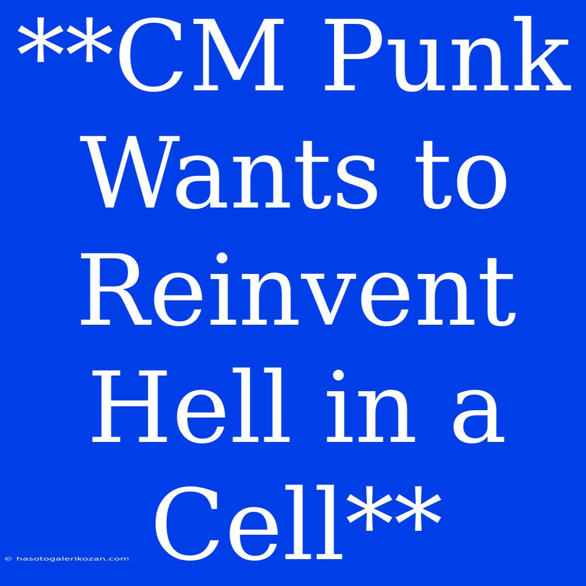 **CM Punk Wants To Reinvent Hell In A Cell**