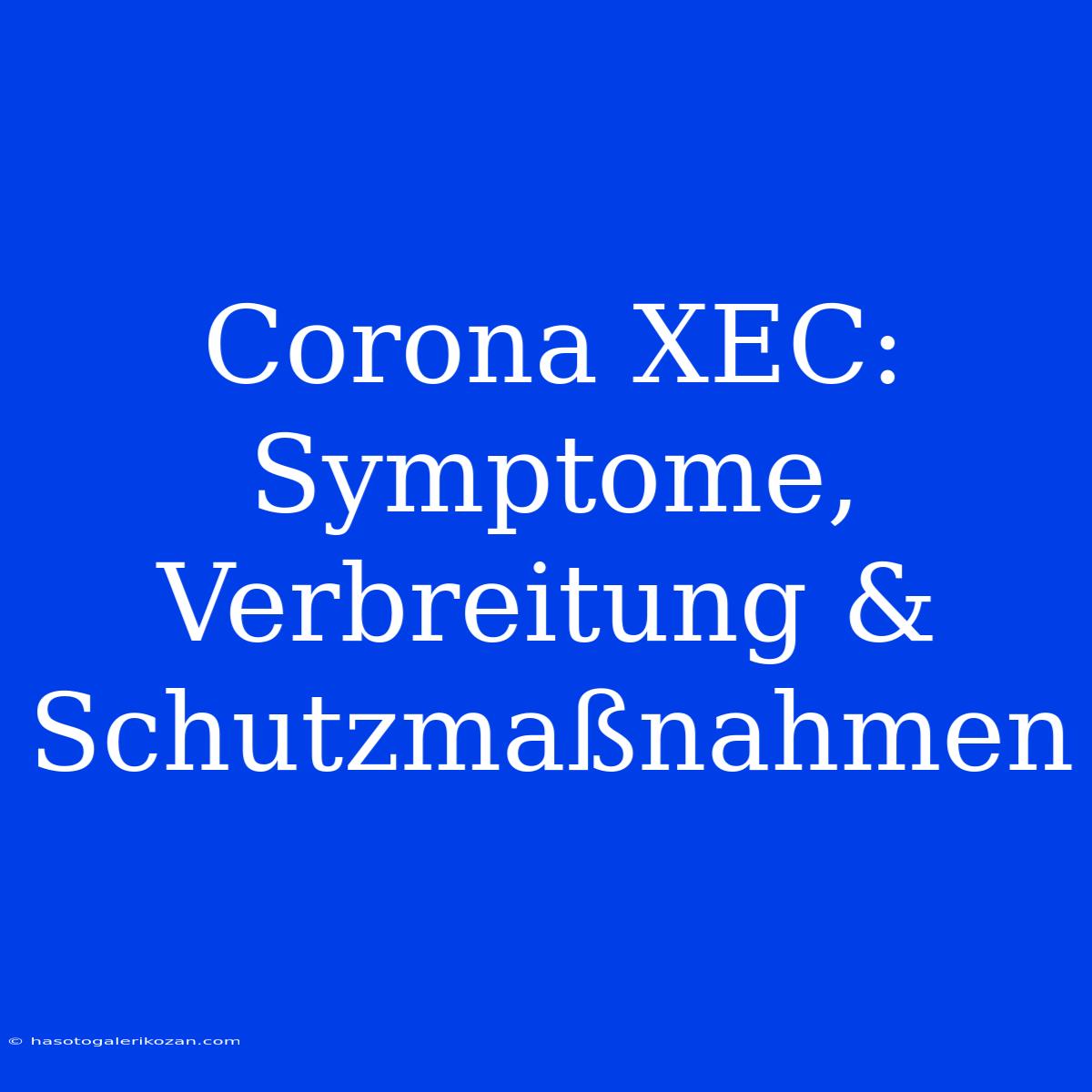 Corona XEC: Symptome, Verbreitung & Schutzmaßnahmen