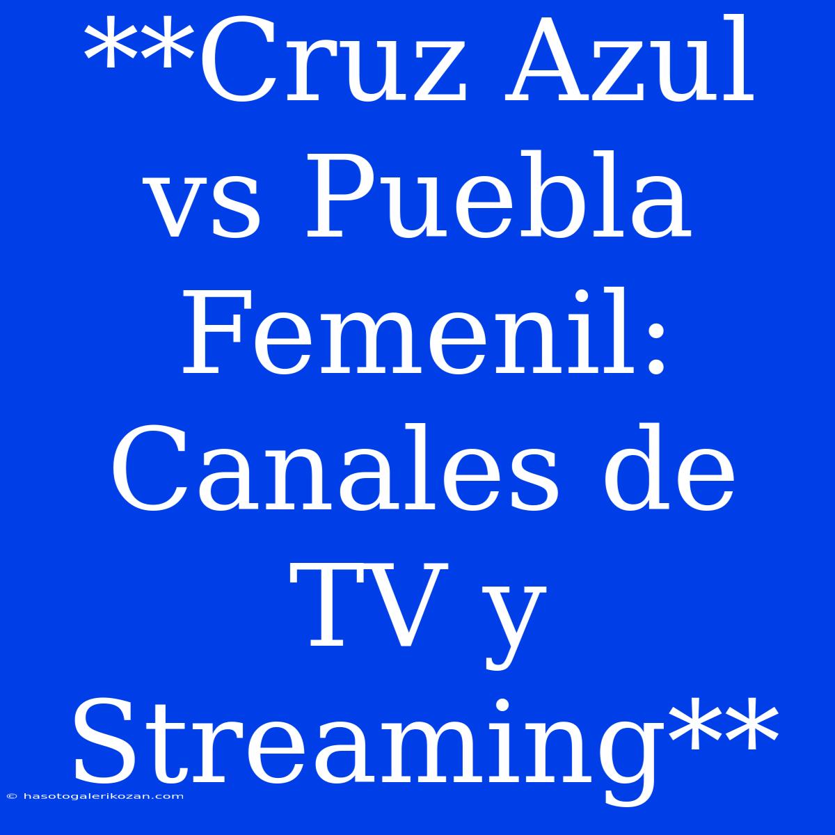 **Cruz Azul Vs Puebla Femenil: Canales De TV Y Streaming**