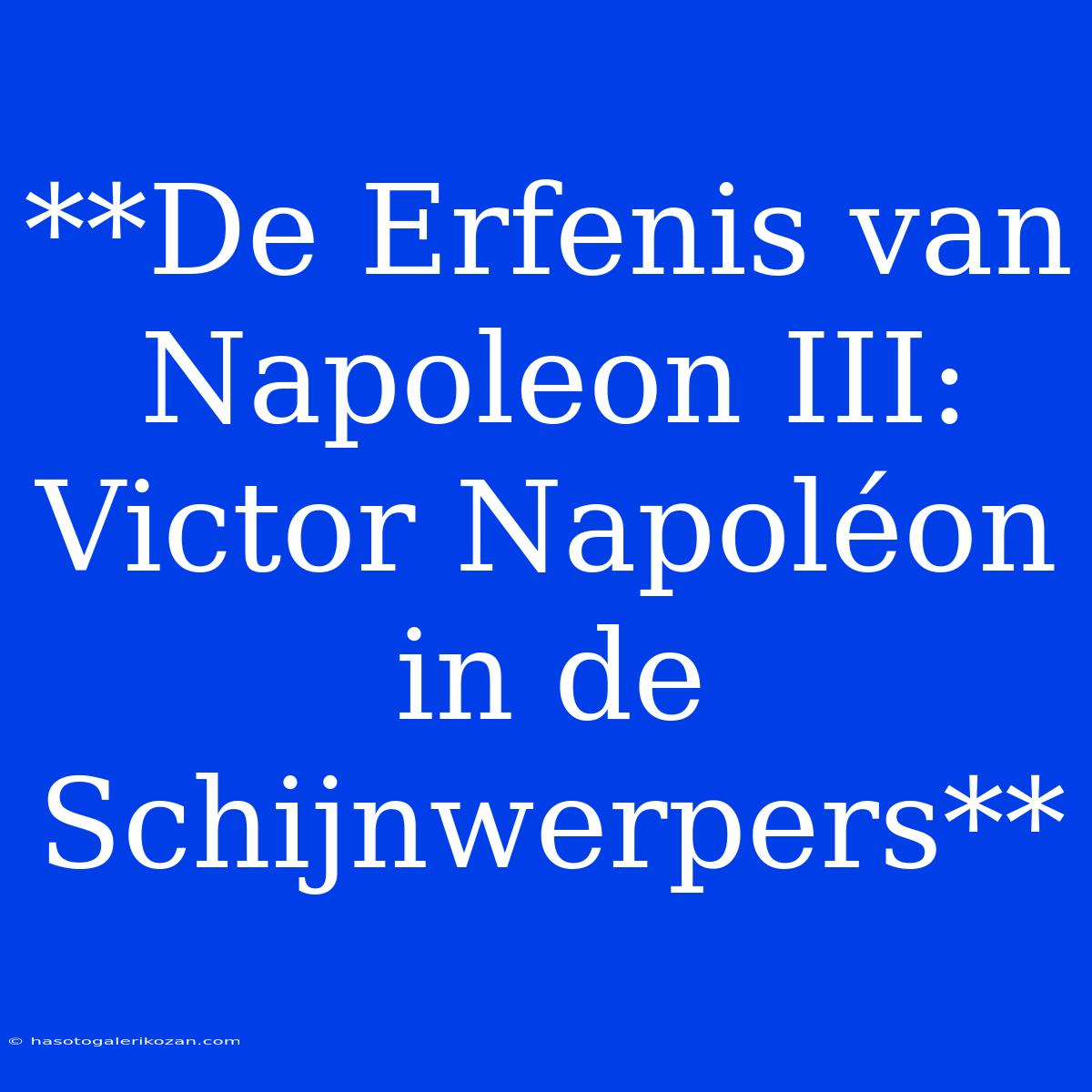 **De Erfenis Van Napoleon III: Victor Napoléon In De Schijnwerpers**