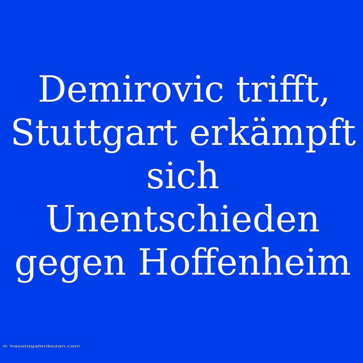 Demirovic Trifft, Stuttgart Erkämpft Sich Unentschieden Gegen Hoffenheim