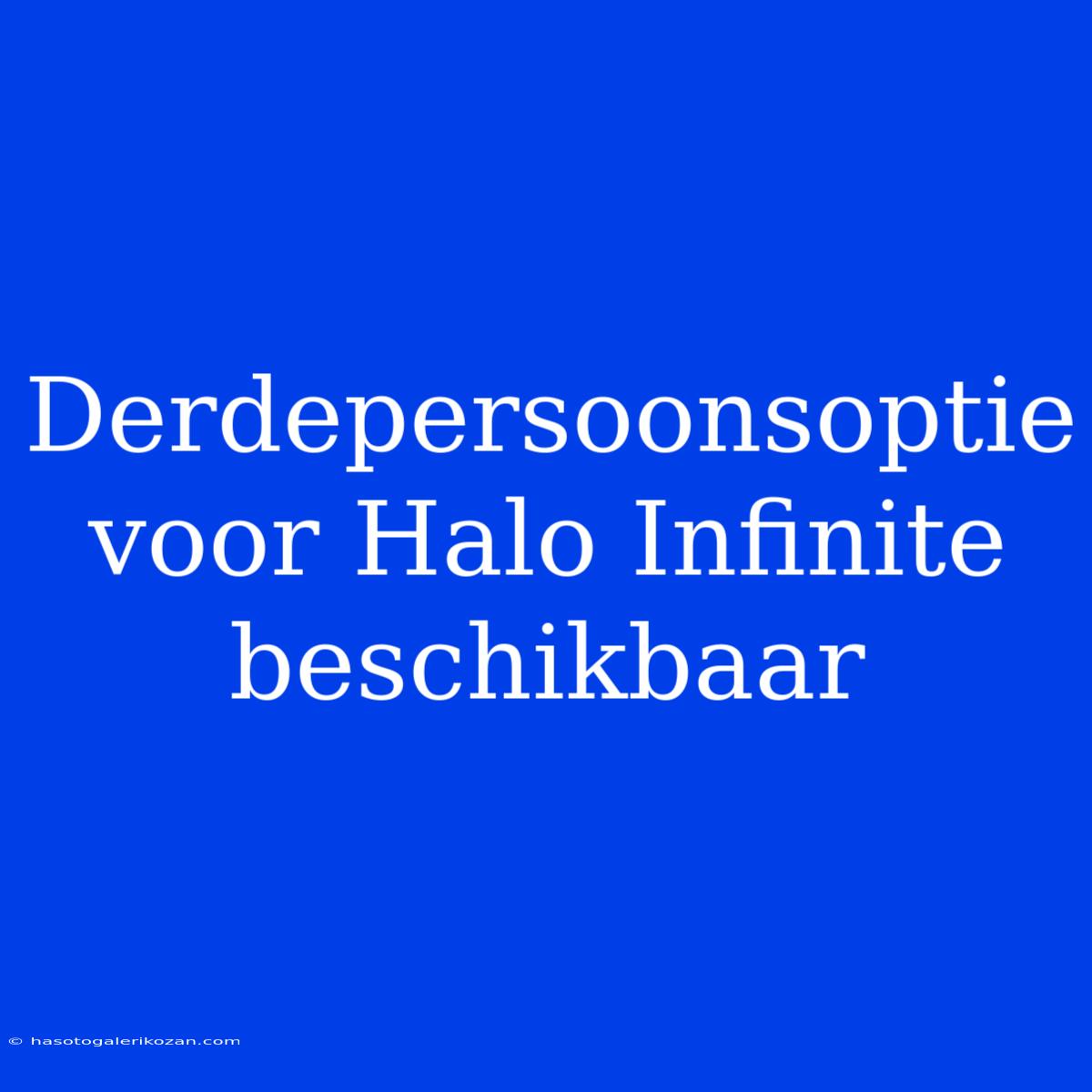 Derdepersoonsoptie Voor Halo Infinite Beschikbaar