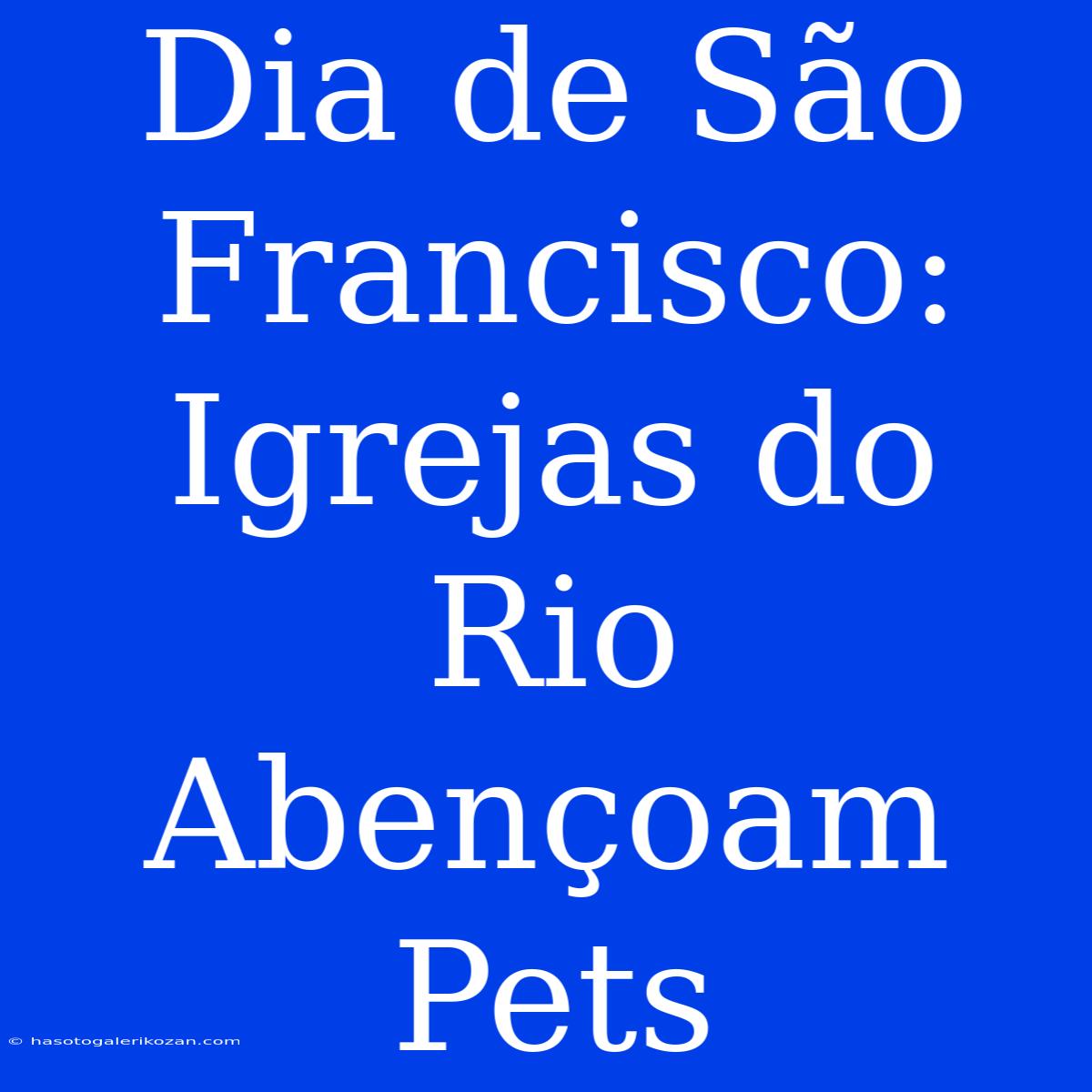 Dia De São Francisco: Igrejas Do Rio Abençoam Pets 