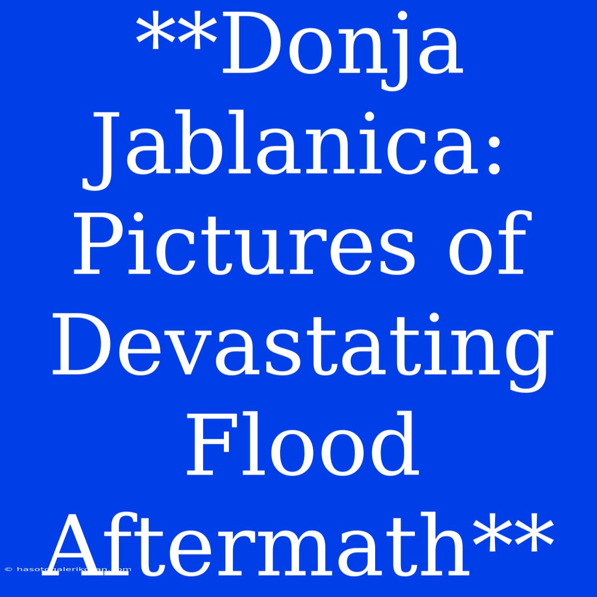 **Donja Jablanica: Pictures Of Devastating Flood Aftermath** 