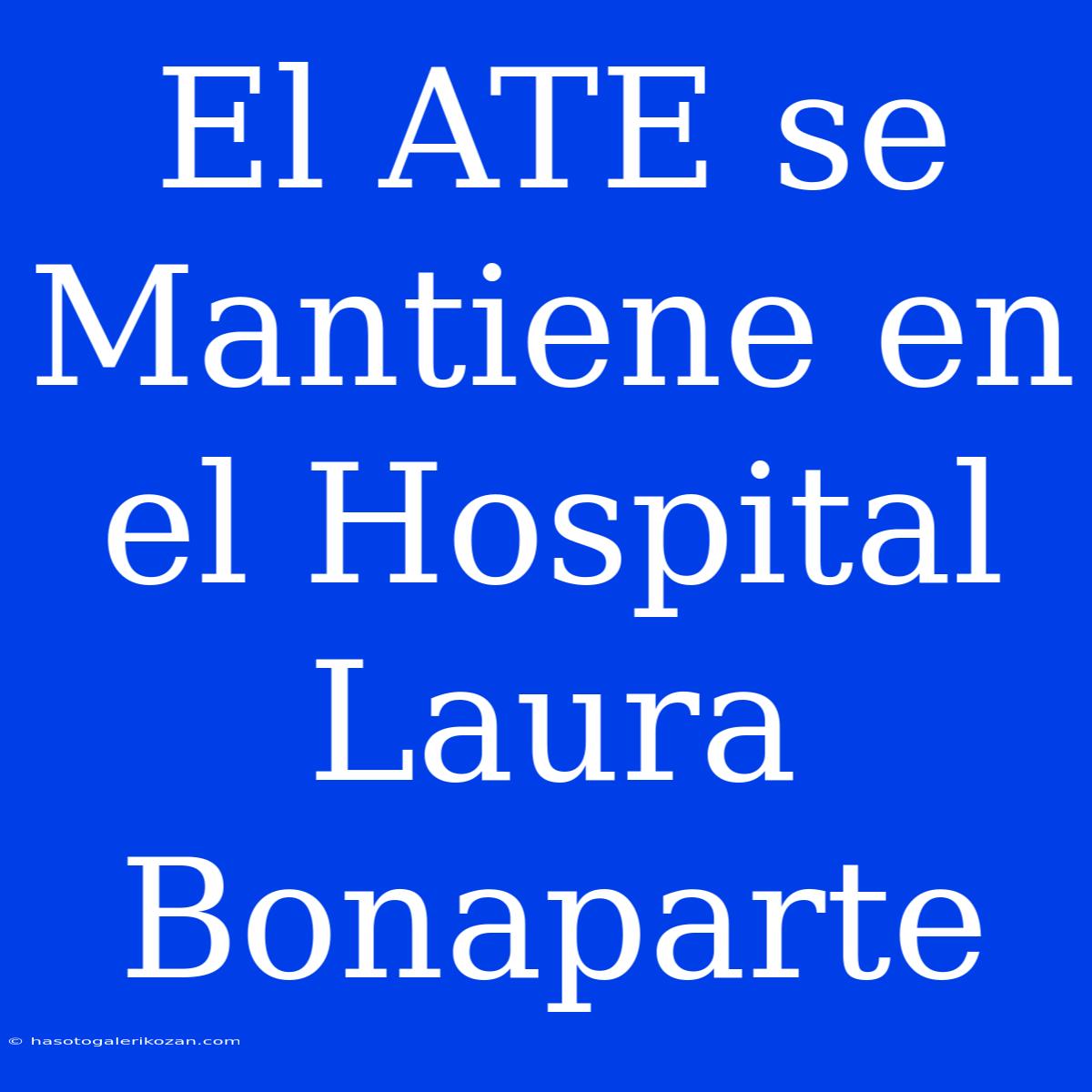 El ATE Se Mantiene En El Hospital Laura Bonaparte