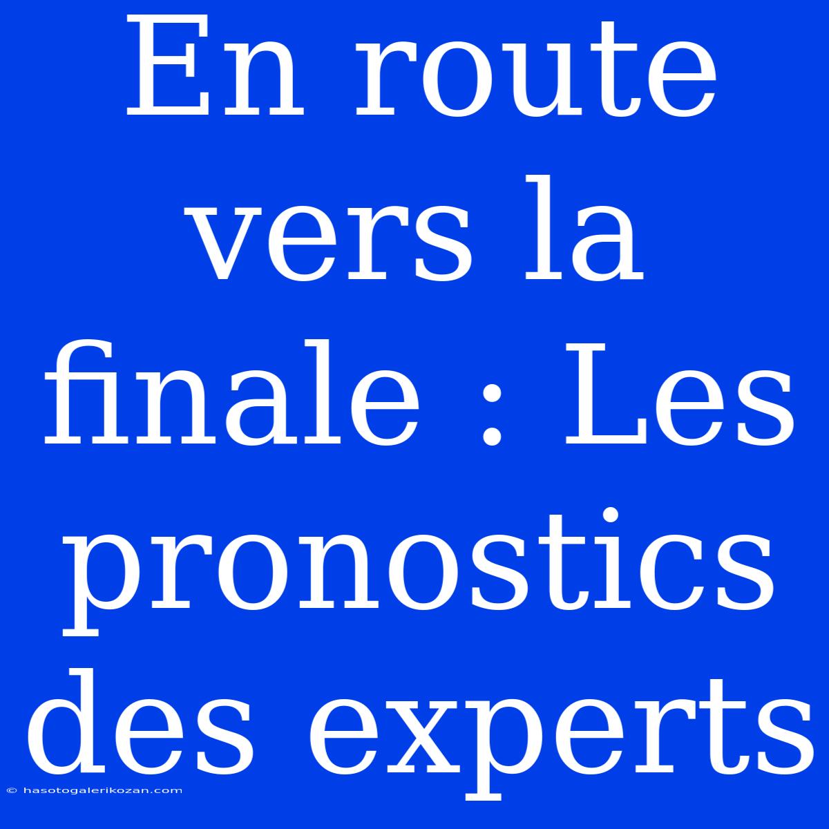 En Route Vers La Finale : Les Pronostics Des Experts