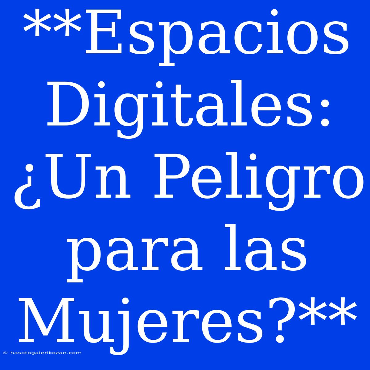 **Espacios Digitales: ¿Un Peligro Para Las Mujeres?**