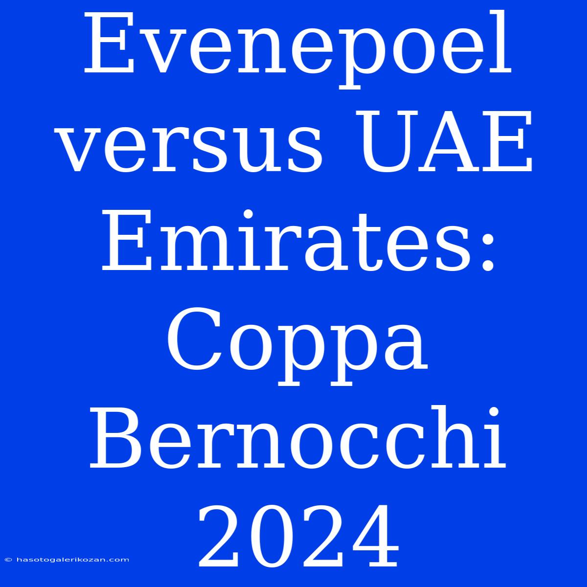 Evenepoel Versus UAE Emirates: Coppa Bernocchi 2024