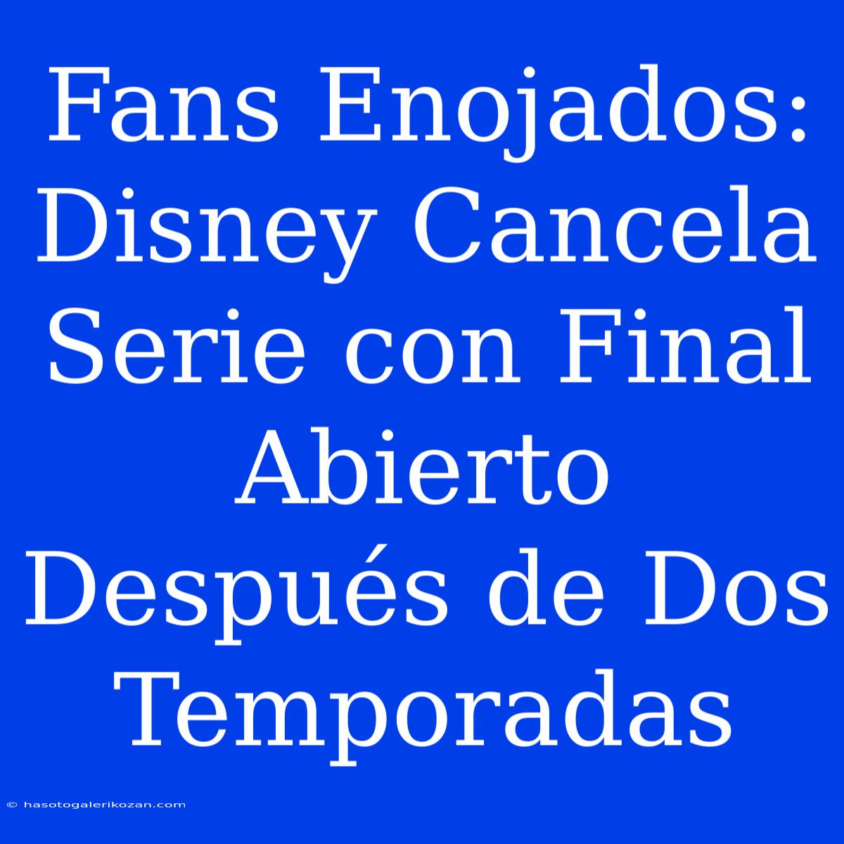 Fans Enojados: Disney Cancela Serie Con Final Abierto Después De Dos Temporadas