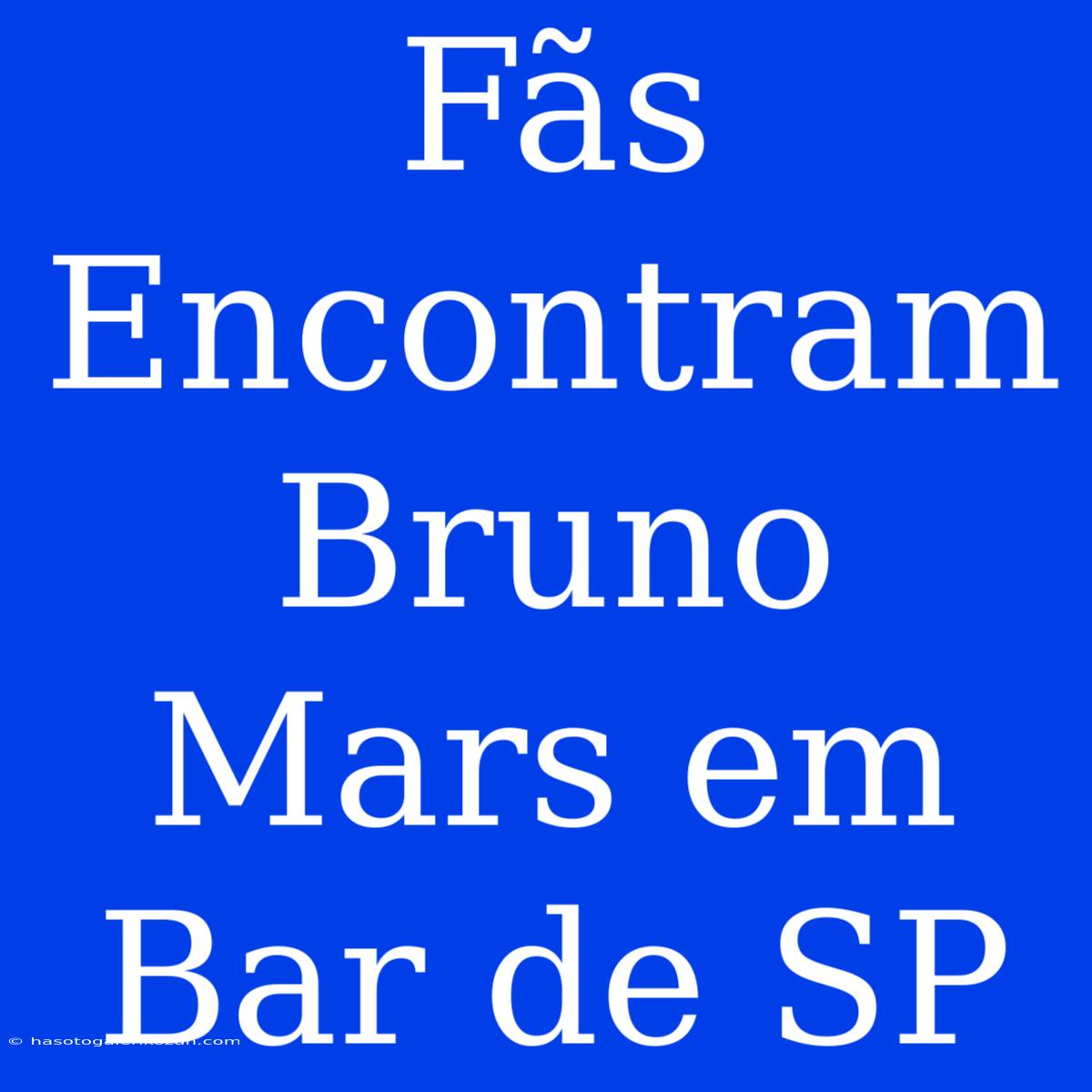 Fãs Encontram Bruno Mars Em Bar De SP