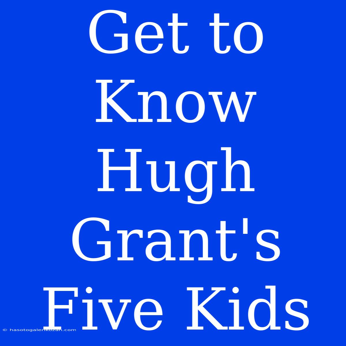 Get To Know Hugh Grant's Five Kids