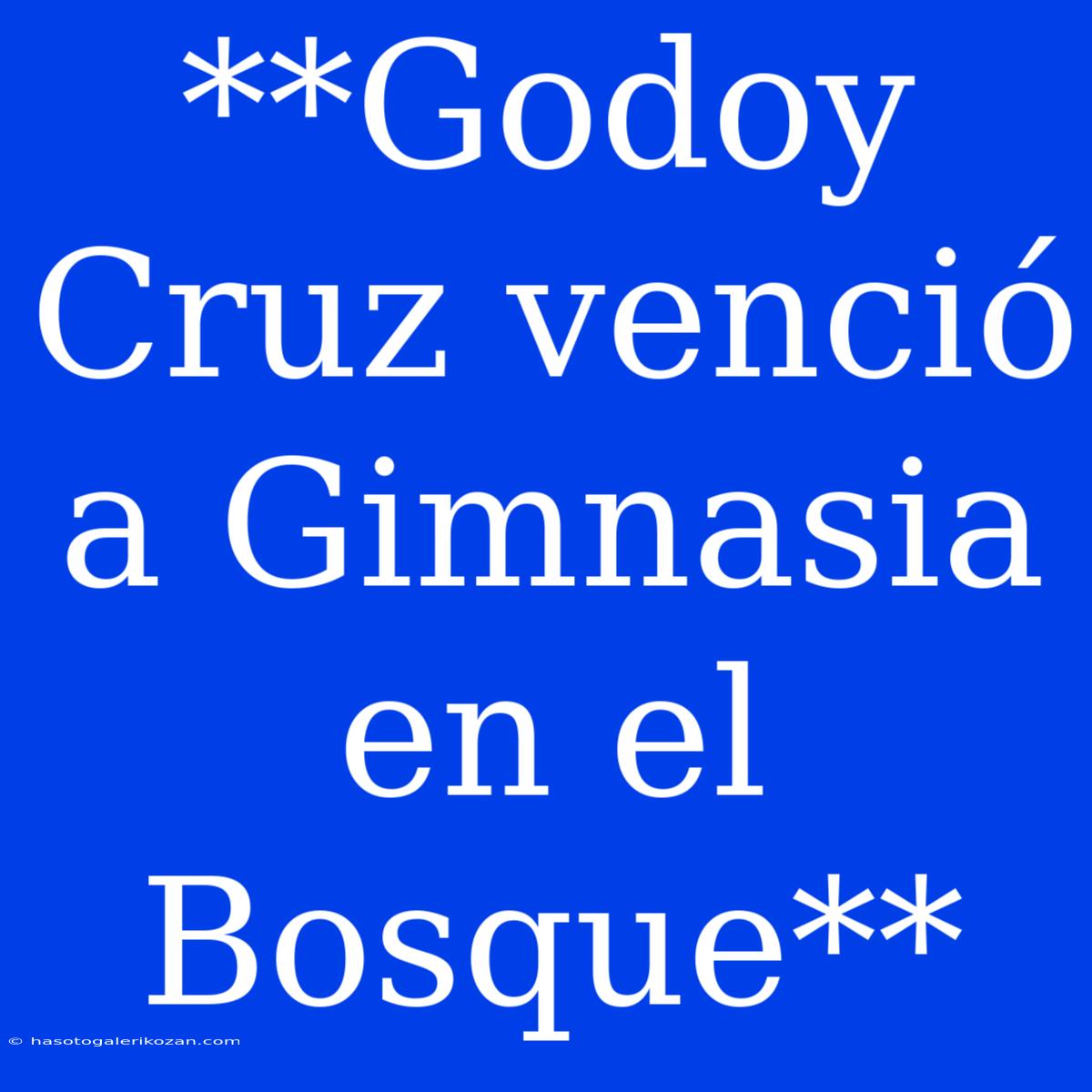 **Godoy Cruz Venció A Gimnasia En El Bosque**