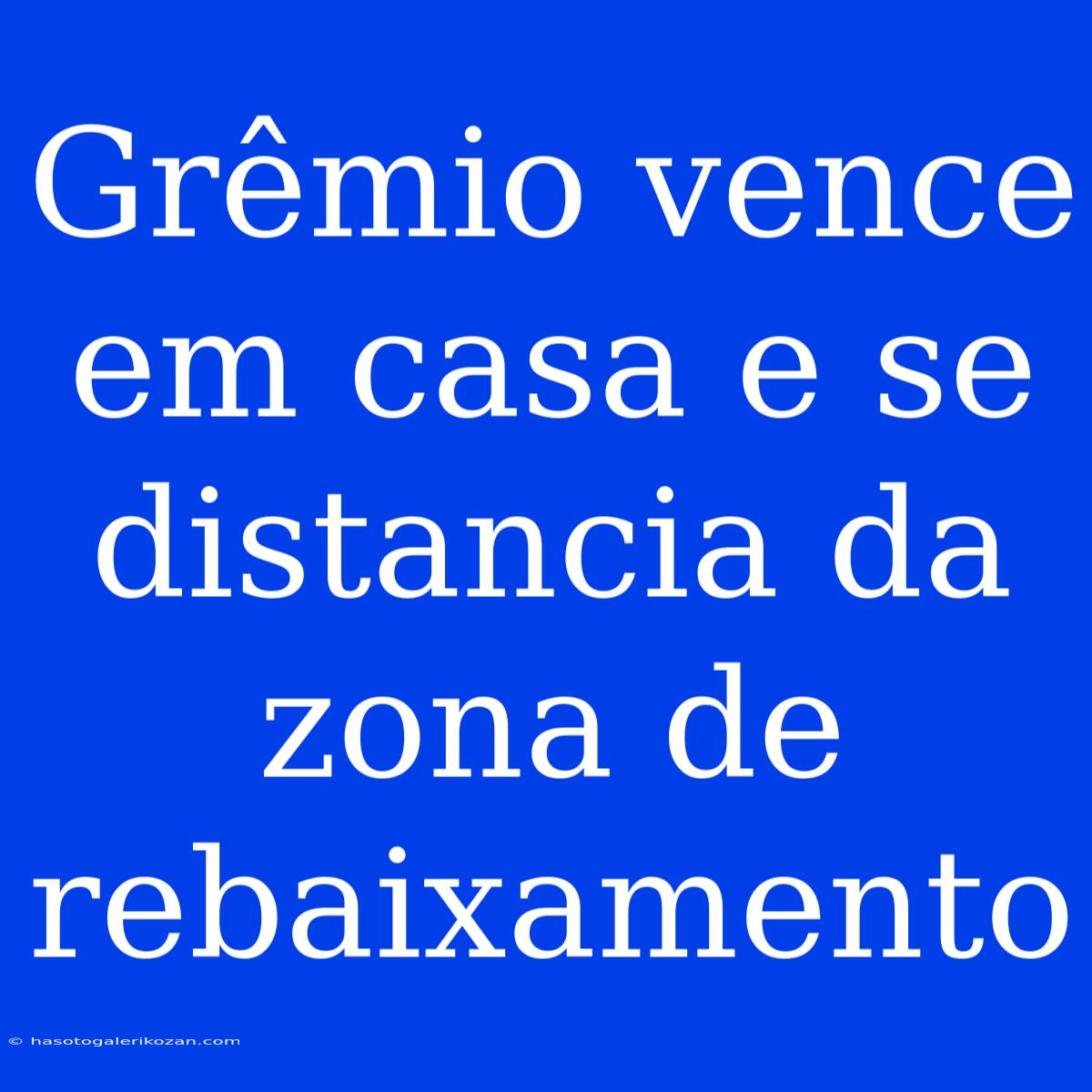 Grêmio Vence Em Casa E Se Distancia Da Zona De Rebaixamento