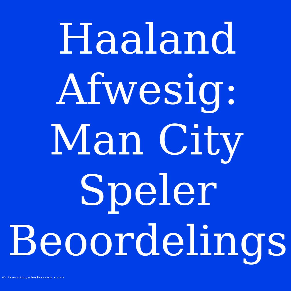 Haaland Afwesig: Man City Speler Beoordelings