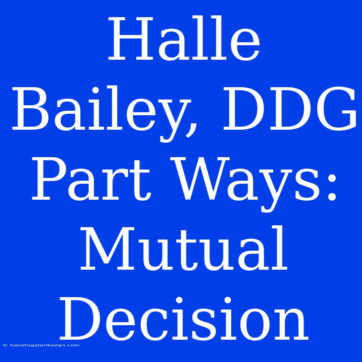 Halle Bailey, DDG Part Ways:  Mutual Decision