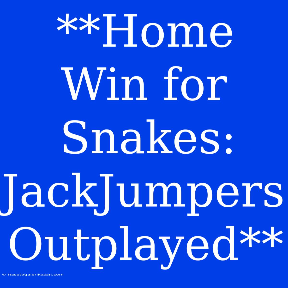 **Home Win For Snakes: JackJumpers Outplayed**