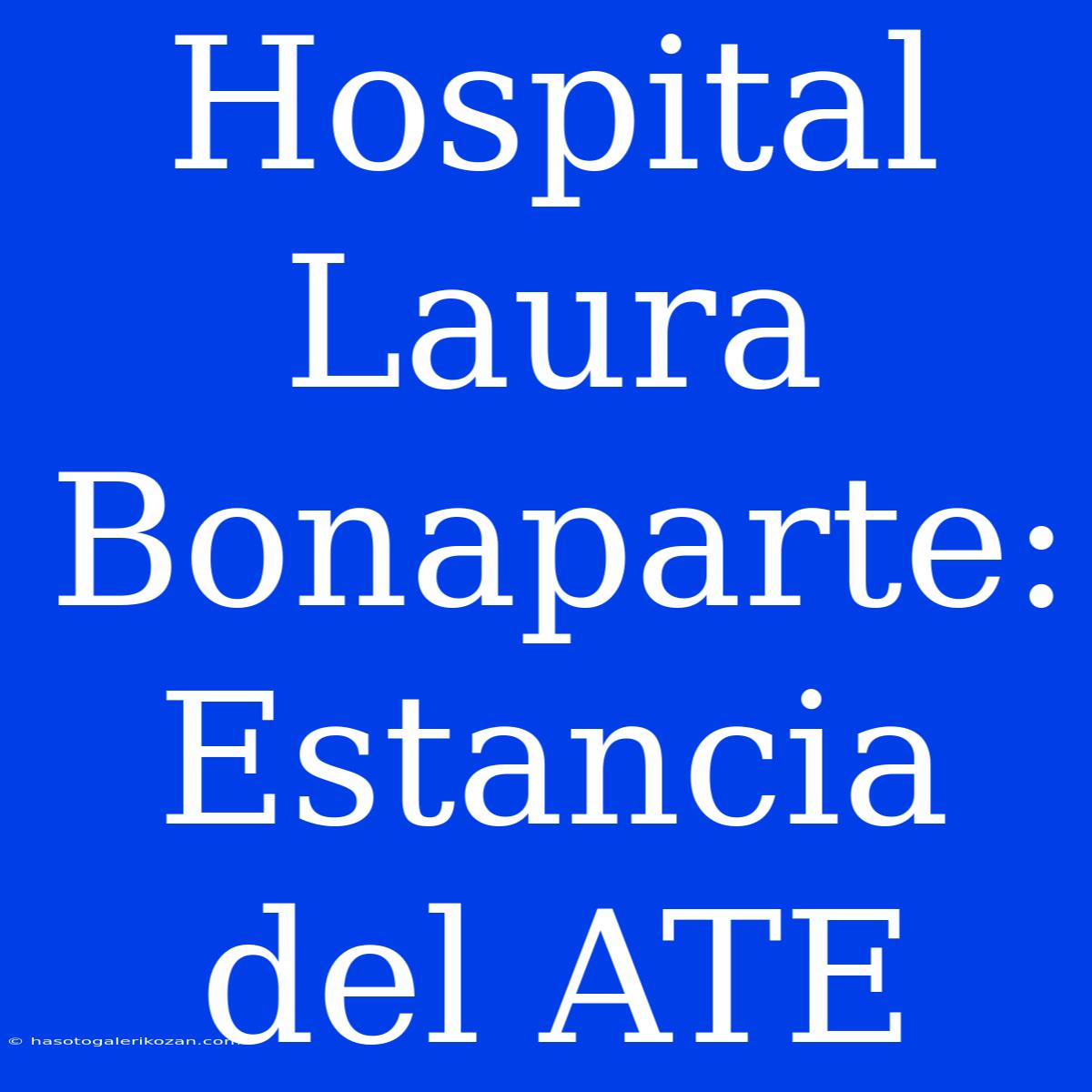 Hospital Laura Bonaparte: Estancia Del ATE