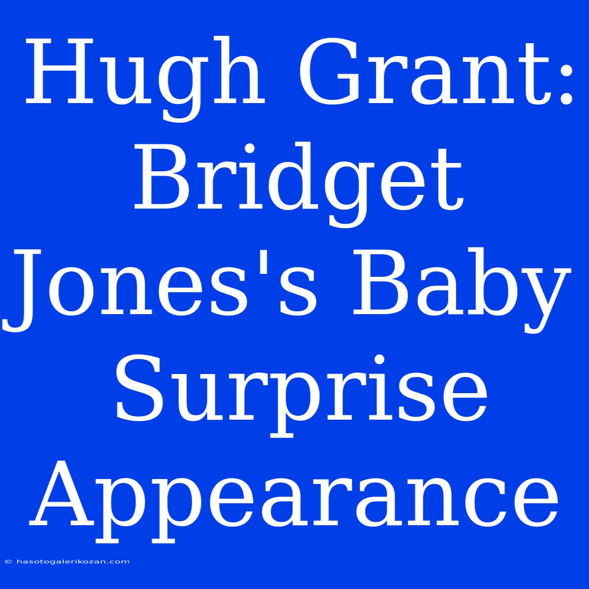 Hugh Grant:  Bridget Jones's Baby Surprise Appearance 