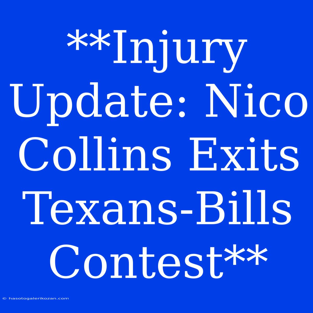 **Injury Update: Nico Collins Exits Texans-Bills Contest**