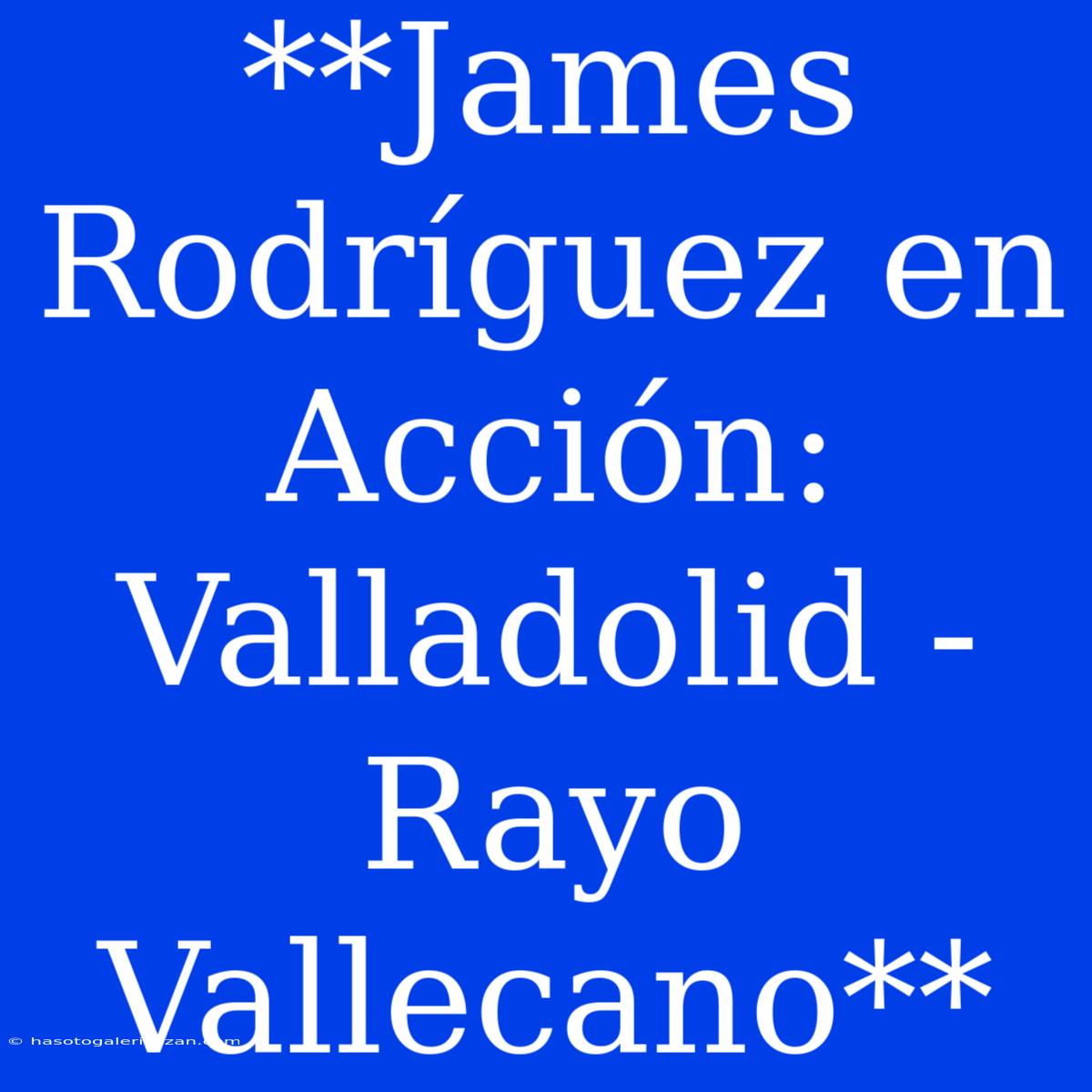 **James Rodríguez En Acción: Valladolid - Rayo Vallecano**