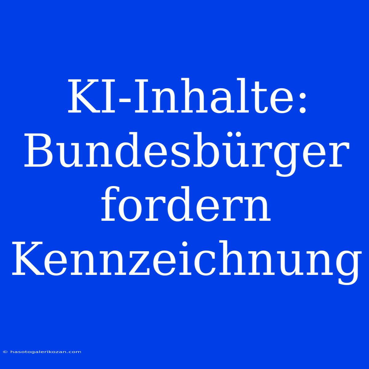 KI-Inhalte: Bundesbürger Fordern Kennzeichnung