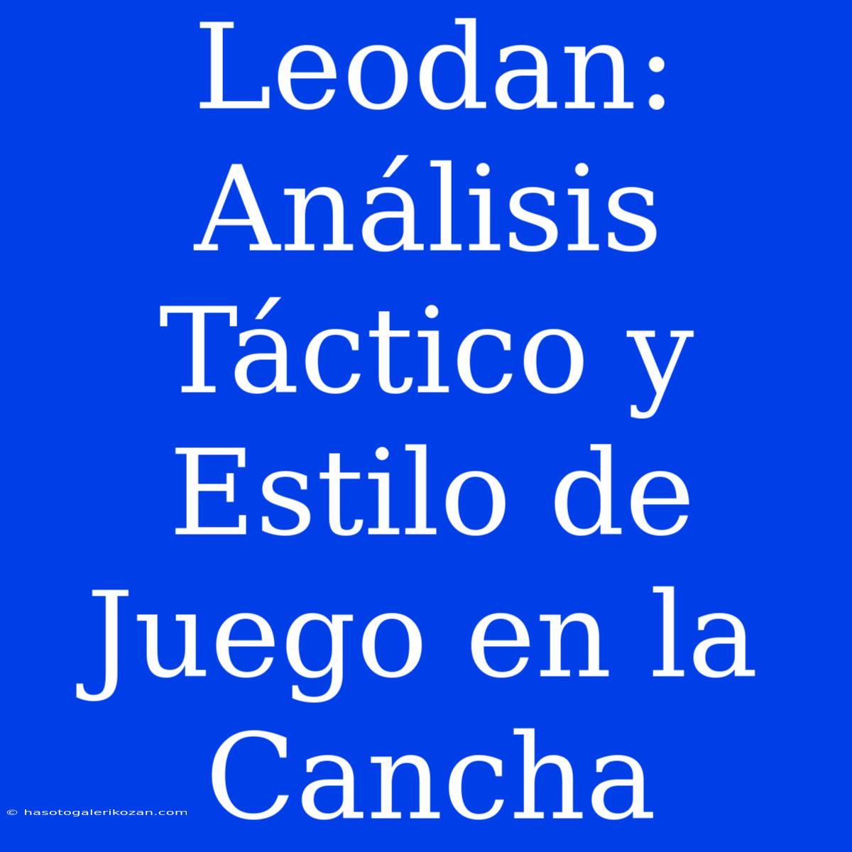 Leodan: Análisis Táctico Y Estilo De Juego En La Cancha