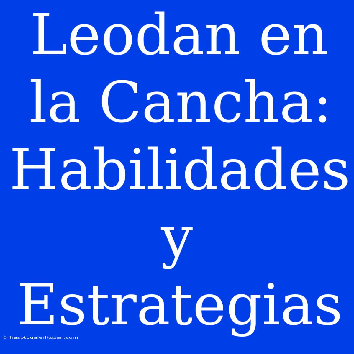 Leodan En La Cancha: Habilidades Y Estrategias