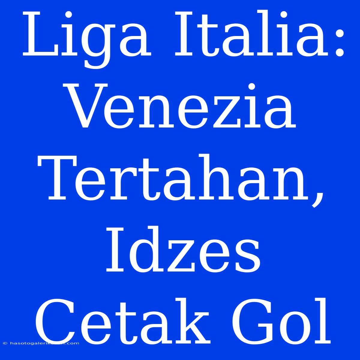 Liga Italia: Venezia Tertahan, Idzes Cetak Gol