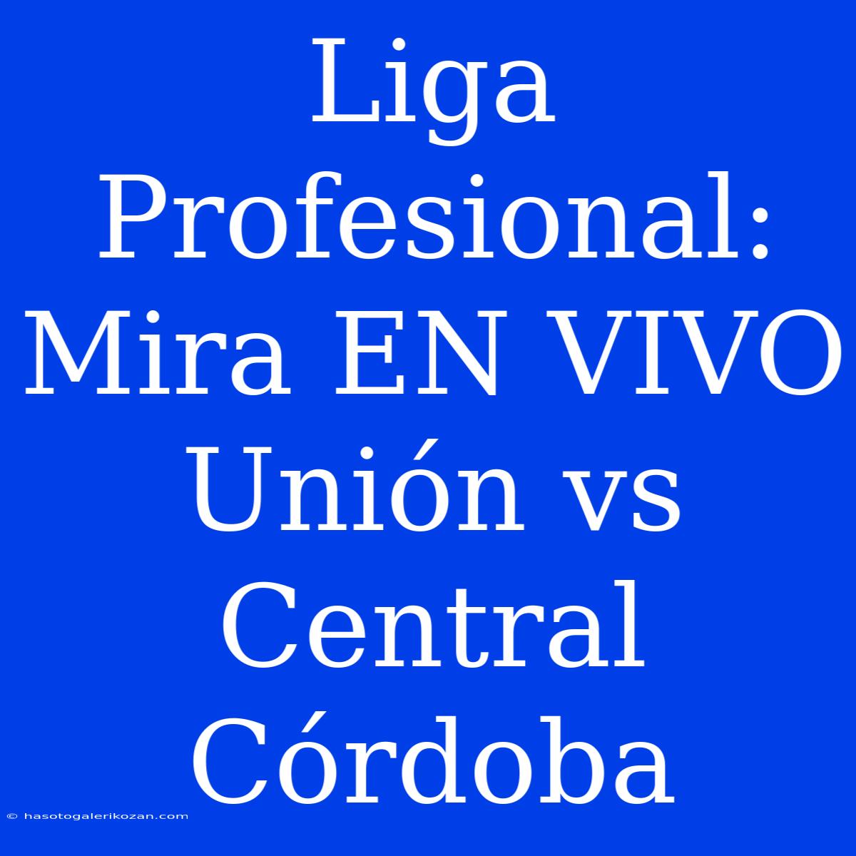 Liga Profesional: Mira EN VIVO Unión Vs Central Córdoba