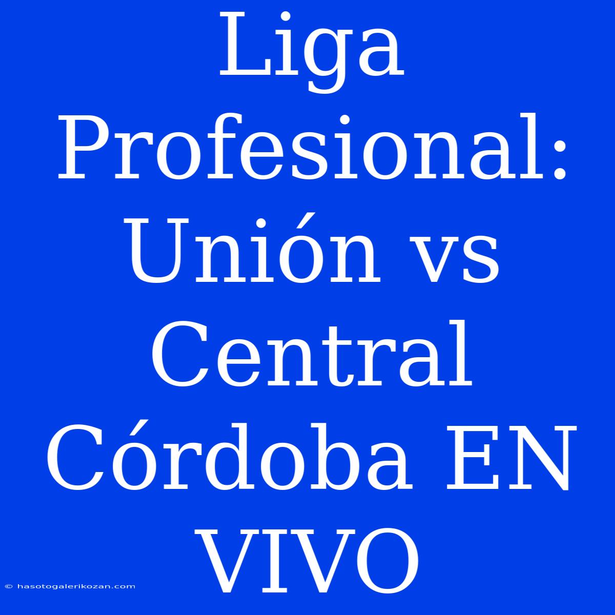 Liga Profesional: Unión Vs Central Córdoba EN VIVO